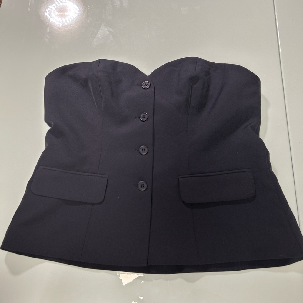 Sincerely Jules Midnight Blue Strapless Top